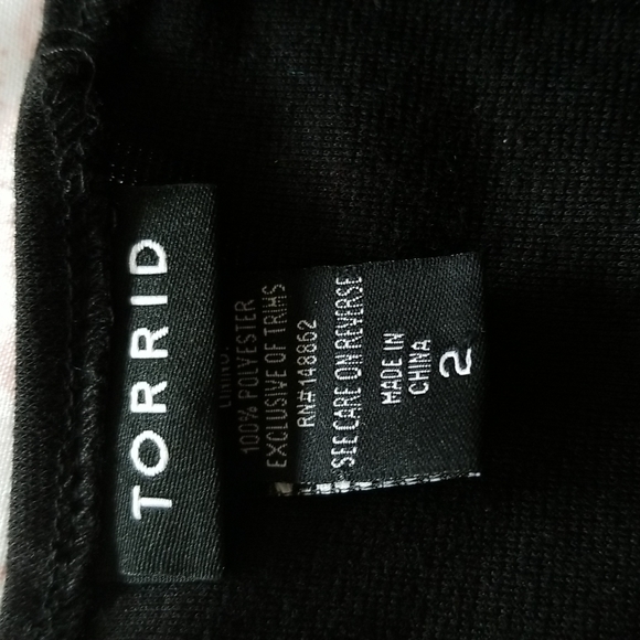 Torrid Black Seaquin Peplum Bustier Top Size 2 - Picture 2 of 15